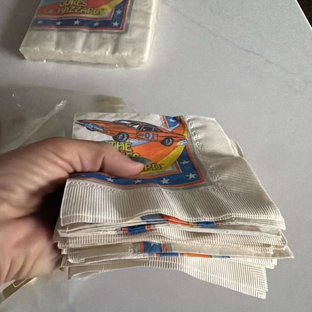 Vintage Dukes of Hazzard Napkins 1981 Warner Bros Unused Party Supplies Lot